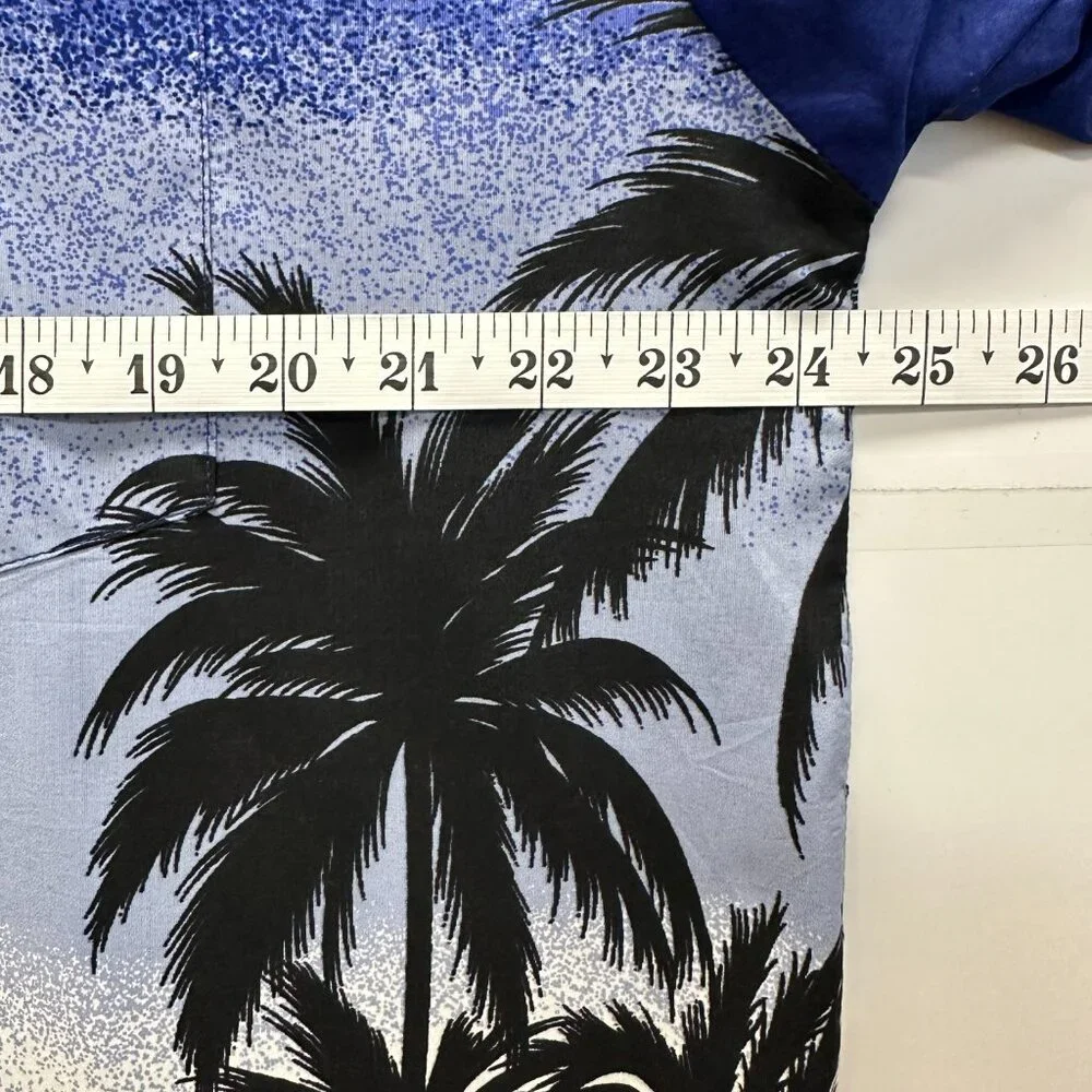 High Seas Resort Wear Palm Tree Sunset Shirt Blue Pink Bahamas XL Vintage 80s - Picture 5 of 7